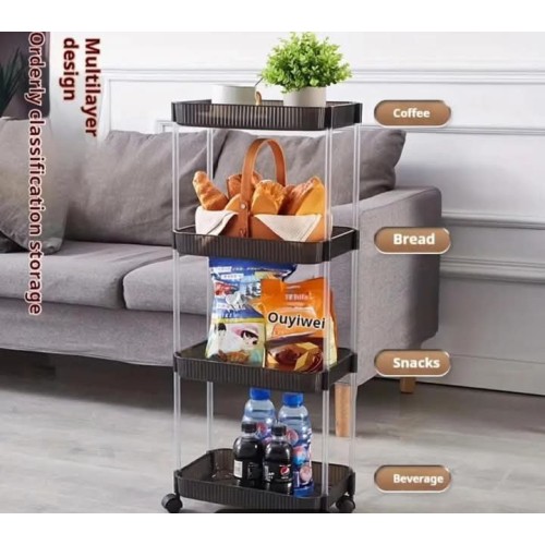 4 Layer Multi-Purpose Rolling Storage Rack