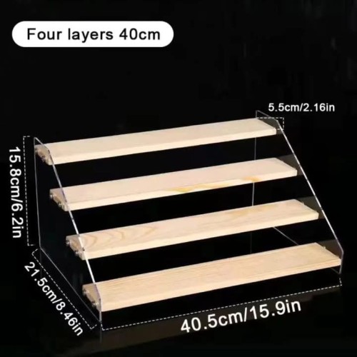 4 Tier Bamboo And Acrylic Multi-Purpose Stand