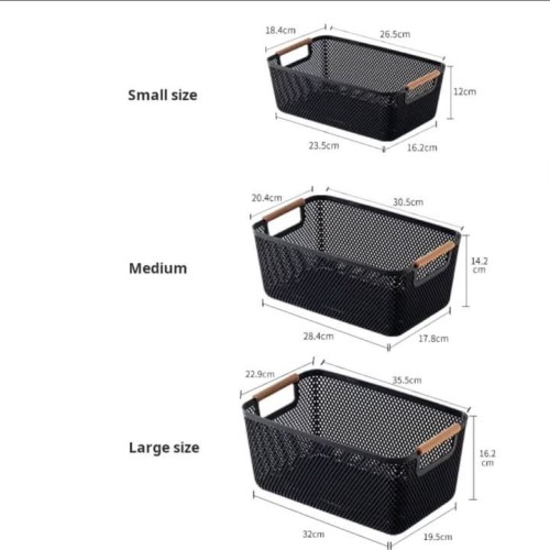 Mesh Storage Basket With Wooden Handles Mesh Storage Basket With Wooden Handles