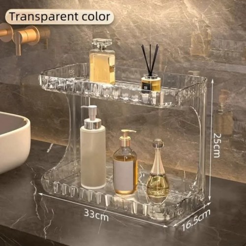 Acrylic Double Layer Vanity/ Cosmetic Organizer