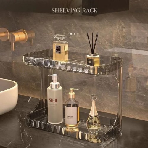 Acrylic Double Layer Vanity/ Cosmetic Organizer