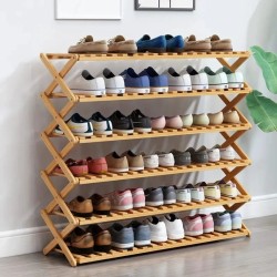 6-Tier Foldable Bamboo Shoe Rack 6-Tier Foldable Bamboo Shoe Rack