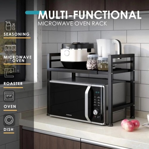 Single Layer Heavy-duty Adjustable Microwave Stand