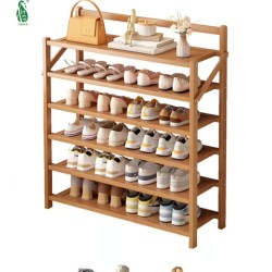 6-Tier Foldable Bamboo Shoe Rack 6-Tier Foldable Bamboo Shoe Rack