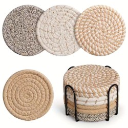 8pcs Rattan Coasters