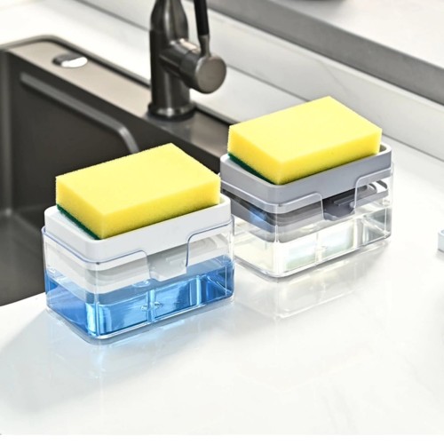 2-in-1 Soap Dispenser +Sponge Holder 2-in-1 Soap Dispenser +Sponge Holder