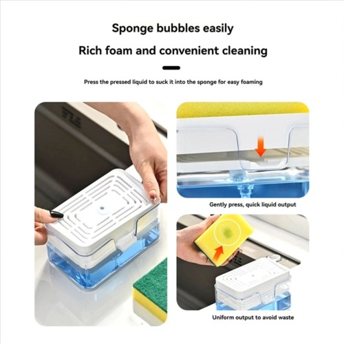 2-in-1 Kitchen Soap Pump +Sponge Holder