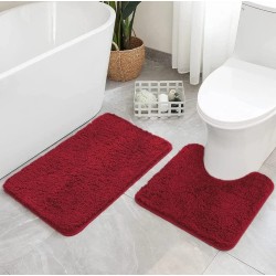 2Pcs Thick Microfibre Bathmats/ Toilet mats