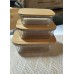 3Pcs Ribbed Glass Food Storage Containers With Bamboo Lid