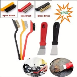 3Pcs Scraper Wire Cooker Brushes 3Pcs Scraper Wire Cooker Brushes