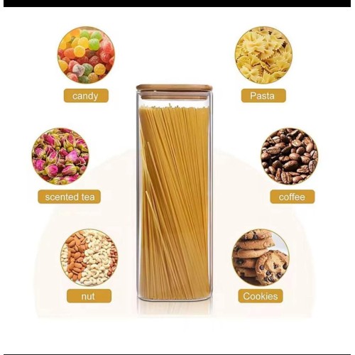2000ml Rectangular Glass Spaghetti Jar
