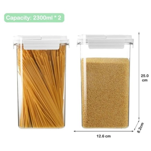 2300ML Quality Airtight Stackable Acrylic Cereal Containers