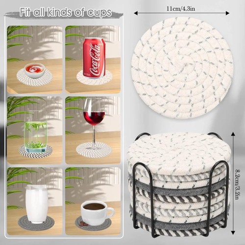 8pcs Rattan Coasters with metallic stand 8pcs Rattan Coasters with metallic stand