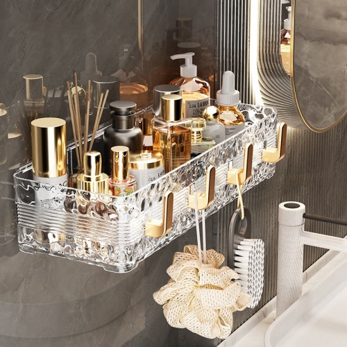 Wave Patterned Acrylic Bathroom Shelf Wave Patterned Acrylic Bathroom Shelf