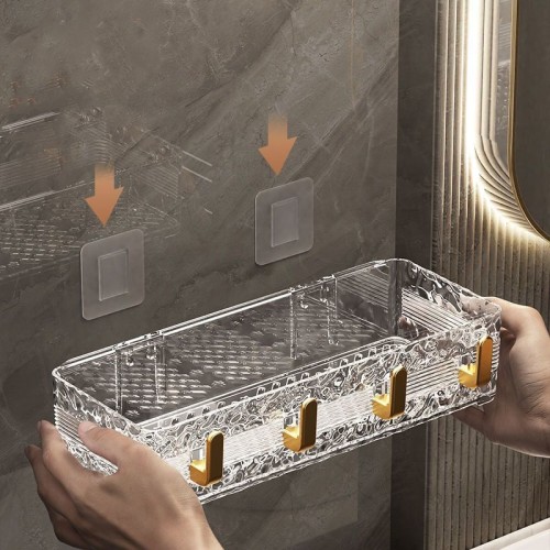 Wave Patterned Acrylic Bathroom Shelf Wave Patterned Acrylic Bathroom Shelf