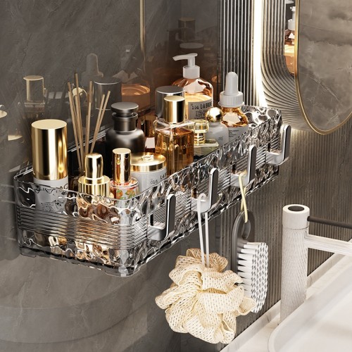 Wave Patterned Acrylic Bathroom Shelf Wave Patterned Acrylic Bathroom Shelf