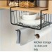 3 in 1 Under Cabinet Basket Rack Shelf Organizer – Black Kitchen & Closet Storage