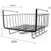 4 in 1 Metallic Under Shelf Rack with Hooks – Black Organizer for Kitchen & Closet 4 in 1 Metallic Under Shelf Rack with Hooks – Black Organizer for Kitchen & Closet