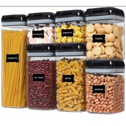 Acrylic Food Container Set 7pcs – Airtight & Stackable with Pen & Stickers Acrylic Food Container Set 7pcs – Airtight & Stackable with Pen & Stickers