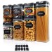 Acrylic Food Container Set 7pcs – Airtight & Stackable with Pen & Stickers