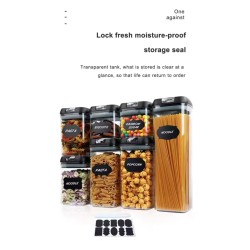 Acrylic Food Container Set 7pcs – Airtight & Stackable with Pen & Stickers
