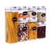 Acrylic Food Container Set 7pcs – Airtight & Stackable with Pen & Stickers