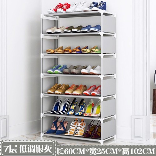 7 Tier Shoe Rack – Space-Saving Steel Shoe Organizer