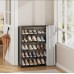 8-Layer Shoe Rack Organizer with Dustproof Cover – Black 8-Layer Shoe Rack Organizer with Dustproof Cover – Black