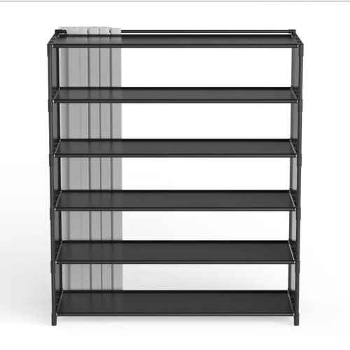 8-Layer Shoe Rack Organizer with Dustproof Cover – Black 8-Layer Shoe Rack Organizer with Dustproof Cover – Black