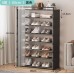 8-Layer Shoe Rack Organizer with Dustproof Cover – Black 8-Layer Shoe Rack Organizer with Dustproof Cover – Black
