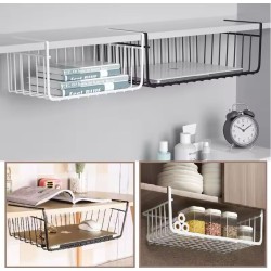Under Shelf Organizer – Metallic Kitchen & Closet Storage Basket