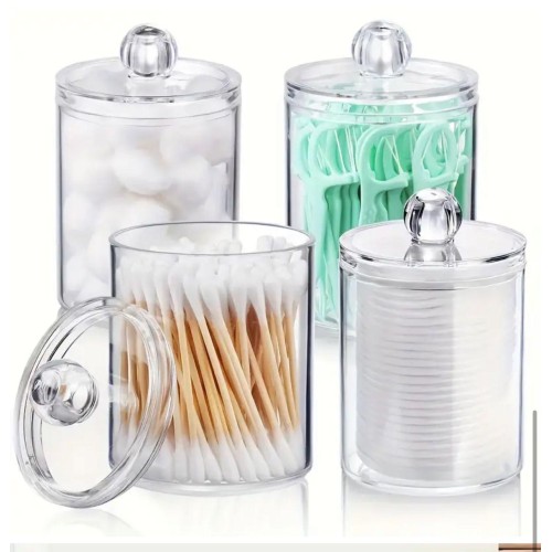 Acrylic Bathroom Organizer – Dustproof Swab & Pad Storage Acrylic Bathroom Organizer – Dustproof Swab & Pad Storage