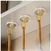 Set of 5 Golden Acrylic Hooks – Modern Wall Key & Towel Holders