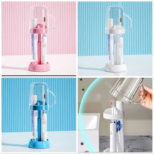 Adjustable Toothbrush Holder With Gargle Cup – Bathroom Organizer
