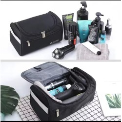 Portable Waterproof Hanging Cosmetic Bag – Travel Toiletry Organizer (Black Portable Waterproof Hanging Cosmetic Bag – Travel Toiletry Organizer (Black