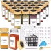 29pcs Glass Spice Jar Set with Bamboo Lids – Airtight, Refillable, Labe 29pcs Glass Spice Jar Set with Bamboo Lids – Airtight, Refillable, Labe