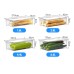 4pcs Stackable Acrylic Fridge Organizer Bins with Lids