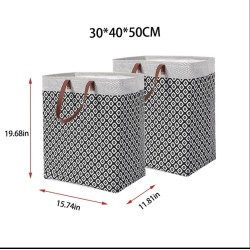 Boho Fabric Laundry Basket – Foldable Waterproof Laundry Bin with Handles
