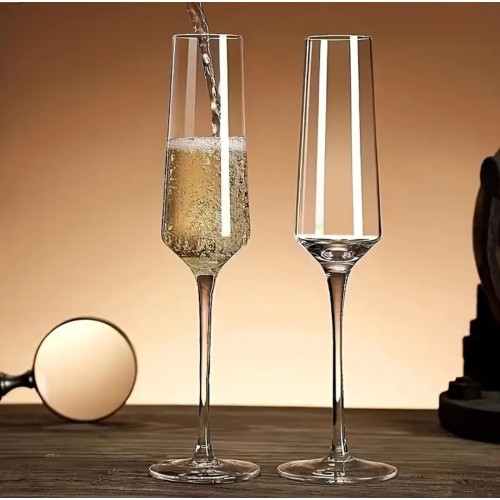 Luxury Crystal Champagne Glasses – 6pcs Elegant Gift Set