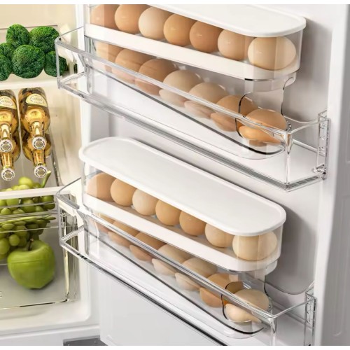 Double Layer Rolling Egg Dispenser – Space-Saving