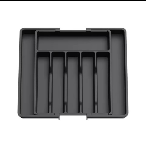 Expandable Cutlery Drawer Organizer – Black, BPA-Free