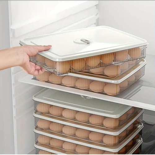 24 Grid Egg Holder – Stackable & Fridge-Friendly 24 Grid Egg Holder – Stackable & Fridge-Friendly
