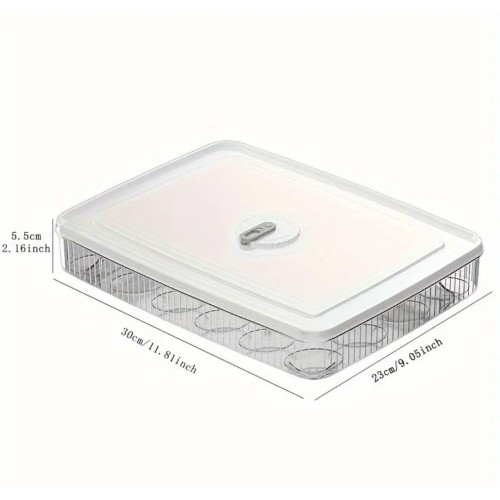 24 Grid Egg Holder – Stackable & Fridge-Friendly 24 Grid Egg Holder – Stackable & Fridge-Friendly