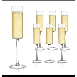 Elegant Crystal Champagne Flutes – Set of 6