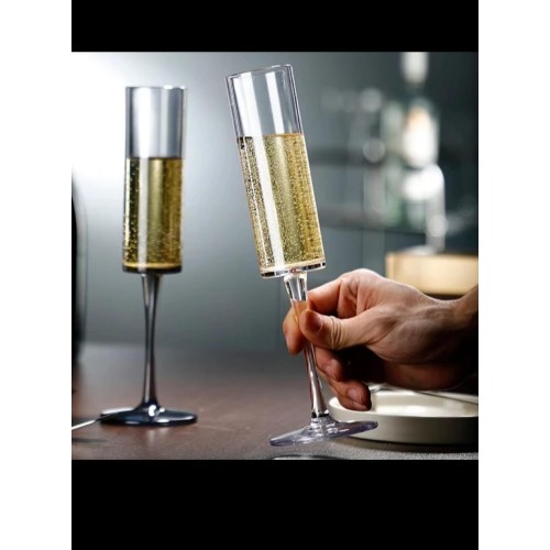 Elegant Crystal Champagne Flutes – Set of 6