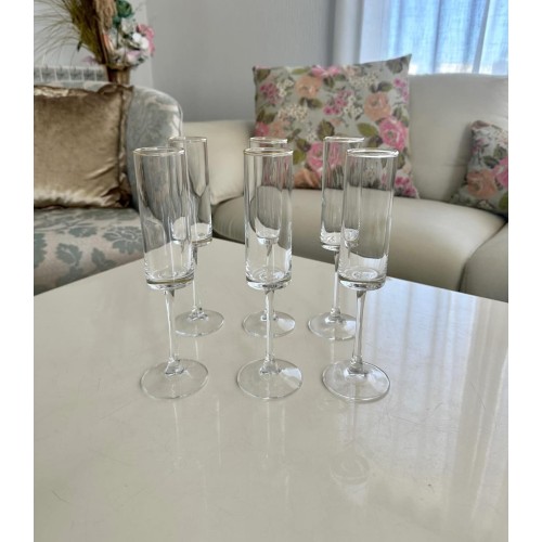 Elegant Crystal Champagne Flutes – Set of 6
