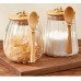 Glass Storage Jar with Bamboo Lid & Spoon – 500ml