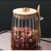 Glass Storage Jar with Bamboo Lid & Spoon – 500ml