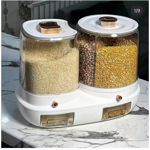 Rotatable Grain Storage Box – Multi-Compartment & Airtight Rotatable Grain Storage Box – Multi-Compartment & Airtight