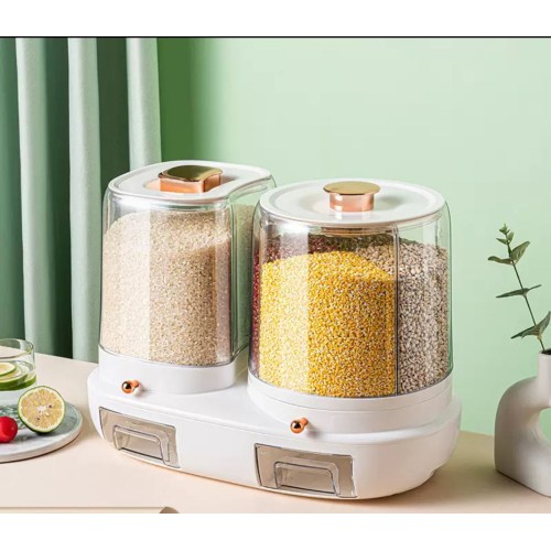 Rotatable Grain Storage Box – Multi-Compartment & Airtight Rotatable Grain Storage Box – Multi-Compartment & Airtight